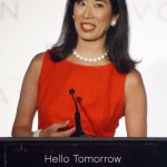 File photo of Andrea Jung, chairman and CEO of Avon Products, Inc., announcing that actress Reese Witherspoon will serve as Avon’s first ever Global Ambassador  during a news conference in Beverly Hills