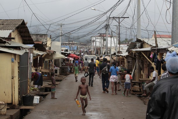 A neighborhood in central Malabo, capital of Equatorial Guinea, not long after the government spent $800 million building a luxury resort in Sipopo to host African heads of state. Nearly 77 percent of the population lives below the poverty level, while President Teodoro Obiang spends lavishly on K Street lobbyists to boost his image. 