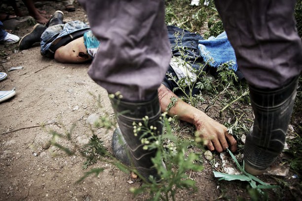 A killing of a campesino in Bajo Aguán, Honduras.