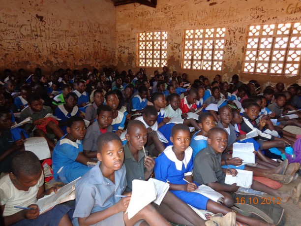 Students in a Malawi classroom. While Malawi has dramatically raised the number of children in school, most students are not learning to read.