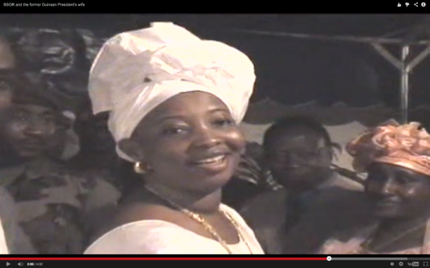 In this still image taken from a 2006 video recording, Mamadie Touré appears at a reception held in Guinea. The recording, published last year by Global Witness, showed that BSGR representatives were also present.